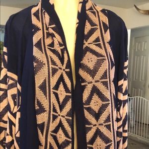 Say What?pink and dark blue cardigan for women